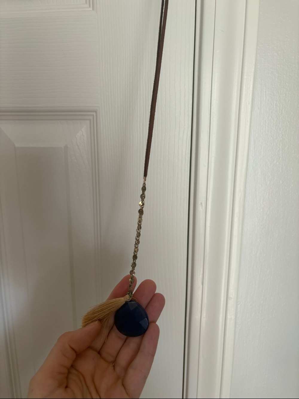 Women’s Navy Blue Tassel Pendant Necklace - Benetton